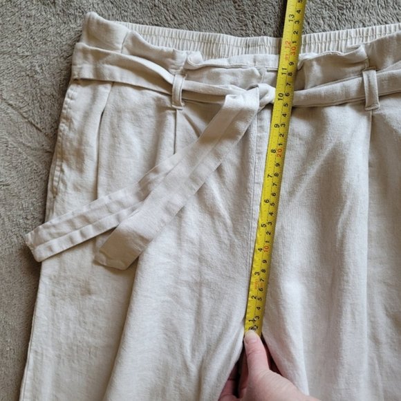 My Style high rise tie front linen blend pants size medium - Picture 6 of 10